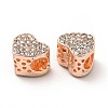 Rack Plating Alloy Rhinestone European Beads PALLOY-P289-35RG-3