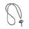 Vintage Synthetic Non-magnetic Hematite Pendant Column Beaded Necklaces IV0667-4-1
