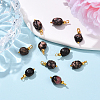 10Pcs Nuggets Natural Rhodonite Pendants PALLOY-YW00114-06-1