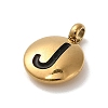 304 Stainless Steel Black Enamel Charms STAS-R009-01G-J-2