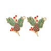 Golden Plated Alloy Enamel Pendants ENAM-Z017-06G-1