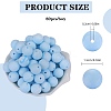 80Pcs Round Silicone Focal Beads SIL-SZ0001-24-29-2