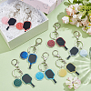 8Pcs 8 Colors Sport Theme Plastic Keychains KEYC-SP0001-72-4
