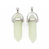 Synthetic Fluorite Double Terminated Pointed Pendants G-N0326-98-2