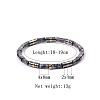Bohemian Natural Labradorite & Golden Synthetic Non-magnetic Hematite Beaded Stretch Bracelets for Women Men NY1304-4-2