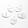 Non-Tarnish Spray Painted 201 Stainless Steel Pendants LS-STAS-I048-L16-1