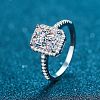 925 Sterling Silver Micro Pave Cubic Zirconia Finger Rings for Women WG8E258-19-4