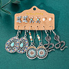 Bohemian Style Alloy Resin and Enamel Dangle Earrings WGA2ED8-04-1