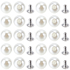 100Pcs ABS Imitation Pearl Snap Rivet Butt Screw DIY-GF0013-40-7