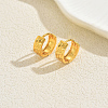 Leaf Pattern Brass Hoop Earrings MB2194-1