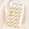 Ion Plating(IP) 304 Stainless Steel Huggie Hoop Earrings X-EJEW-O087-06B-4