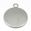 Tarnish Resistant 304 Stainless Steel Pendant Cabochon Settings LS-STAS-T008-130-3