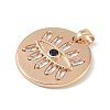 Brass Micro Pave Cubic Zirconia Pendants KK-P273-03KCG-2