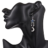 Moon Natural Lapis Lazuli  Dangle Earrings EJEW-JE06776-03-2