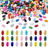 300Pcs Spray Painted Schima Wood Beads WOOD-TA0002-83B-2