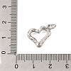 Hollow Heart Rack Plating Brass Pendants Charms KK-I716-15P-3