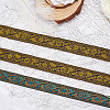2Rolls 2 Colors Ethnic Style Embroidery Polyester Ribbons OCOR-GA0001-11-4