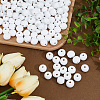150Pcs Spray Painted Round Natural Schima Wood Beads WOOD-PA0001-69A-4