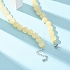 10MM Grade A Natural Golden Silk Jade Round Beaded Necklaces GG-CBAA808-03P-C-2