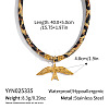 Vintage 304 Stainless Steel Pendant Leopard Print Cord Necklaces for Women HF7067-3-1