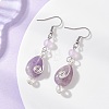 Natural Amethyst Teardrop Dangle Earrings EJEW-JE06719-1