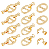 10Pcs Brass Fold Over Clasps KK-HS0001-32-1