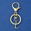 Alloy Initial Letter Charm Keychains KEYC-YW00006-12-1