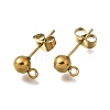 304 Stainless Steel Stud Earrings Findings STAS-L315-066A-G-1