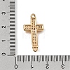 Brass Micro Pave Clear Cubic Zirconia Religion Cross Links Connector Charms CU-K001-01A-G-3