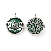 Synthetic Malachite Locket Pendants G-G982-01P-16-2