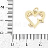 Brass Micro Pave Clear Cubic Zirconia Pendants KK-G522-53G-03-3