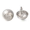 304 Stainless Steel Half Round Stud Earrings EJEW-I312-05P-1