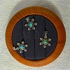 925 Sterling Silver with Dyed Synthetic Turquoise Pendants G-C276-01E-1