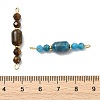 Natural Mixed Gemstone Beaded Connector Charms PALLOY-JF05822-3