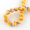 Dyed Natural Ocean White Jade Round Bead Strands G-R295-6mm-11-2