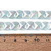 Electroplate Transparent Crackle Glass Beads Strands EGLA-Q135-02A-B02-4