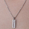 201 Stainless Steel Word Dream Pendant Necklace NJEW-OY001-51-1