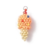 Glass Seed Beaded Ice Cream Pendants PALLOY-MZ00550-03-1