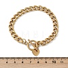 Ion Plating(IP) 304 Stainless Steel Curb Chain Bracelets BJEW-P237-04G-5