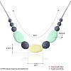 Fashion Silicone Beaded Necklaces NJEW-BB20649-6