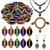 60Pcs 5 Colors Alloy Enamel Pendants ENAM-PH0003-38-1