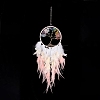 Iron Woven Web/Net with Feather Pendant Decorations AJEW-B017-24-2