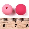 Rubberized Style Imitated Silicone Acrylic Beads MACR-T048-01C-15-3