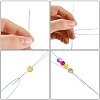Iron Collapsible Big Eye Beading Needles X-ES001Y-S-45mm-01-3