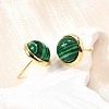 Brass Half Round Stud Earrings EJEW-Z124-02G-3