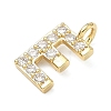 Brass Micro Pave Clear Cubic Zirconia Pendants KK-I476-01G-E-2