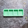 Rectangle with Flower Pattern DIY Silicone Soap Molds PW-WG11139-02-1