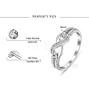 Brass & Clear Cubic Zirconia Finger Rings for Women FS-WGA713C-05-4