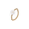 304 Stainless Steel and Shell Finger Rings WG7EF54-04-1