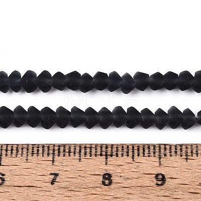 Frosted Transparent Glass Beads Strands LS-GLAA-N016-4mm-30-1